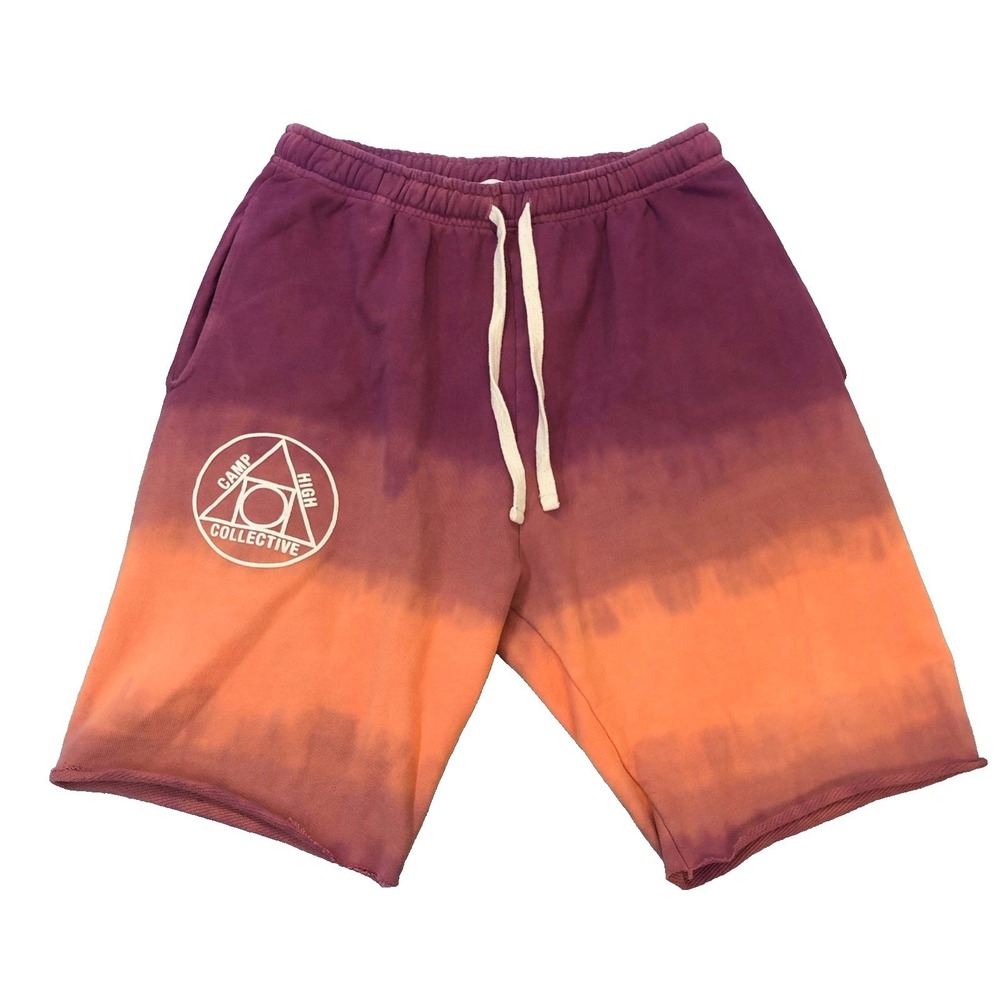 Camp High Collective Cut Off Sweatshorts Unisex Adult Medium Tie Dye Activewear